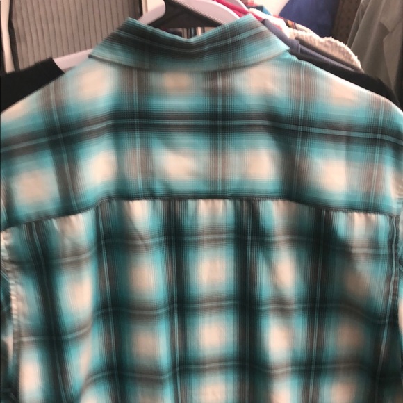 DIXXON “Dog Town” Blue and White Casual Button Down Shirt Plaid Design - Picture 6 of 8